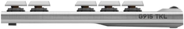 Logitech G915 TKL Tenkeyless Lightspeed Wireless RGB Mechanical Gaming Keyboard, Low Profile Switch Options, Lightsync RGB, Advanced Wireless and Bluetooth Support - Tactile, White