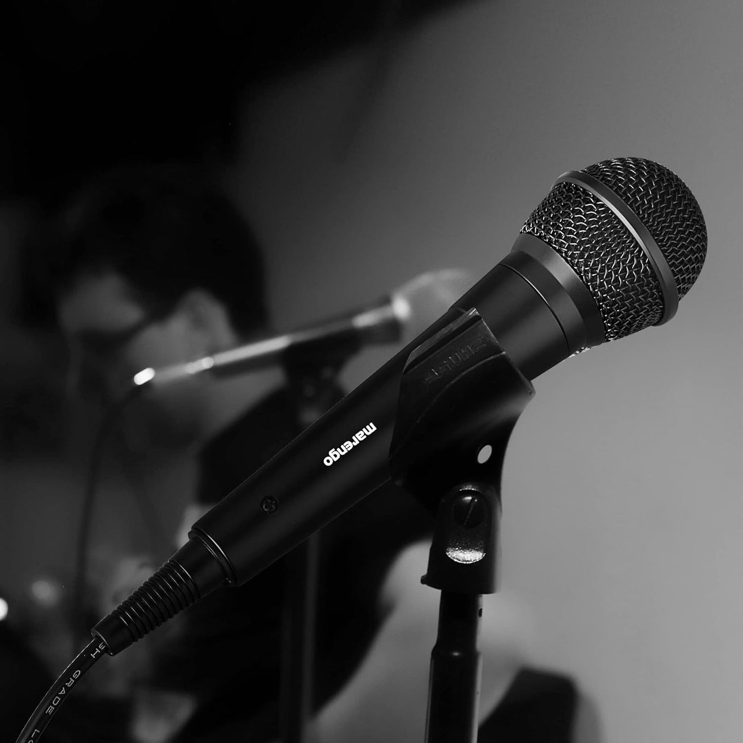 Marengo Handheld Wired Microphone, Cardioid Dynamic Vocal Mic with 13ft Cable and ON/Off Switch, Ideally Suited for Speakers, Karaoke Singing Machine, Amp, Mixer