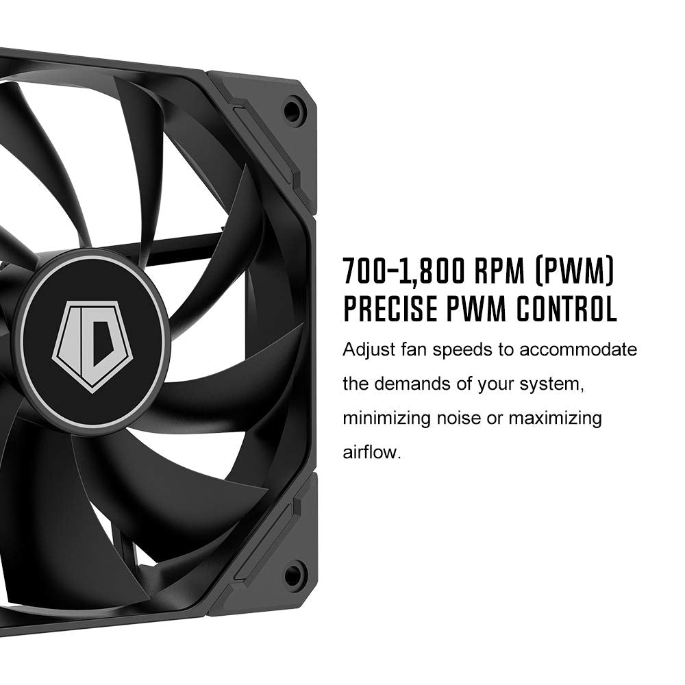 ID-COOLING SE-225-XT BLACK V2 CPU Cooler 5 Heatpipes CPU Air Cooler 2x120mm Push-Pull PWM Fans CPU Fan for Intel/AMD, LGA 1700 Compatible