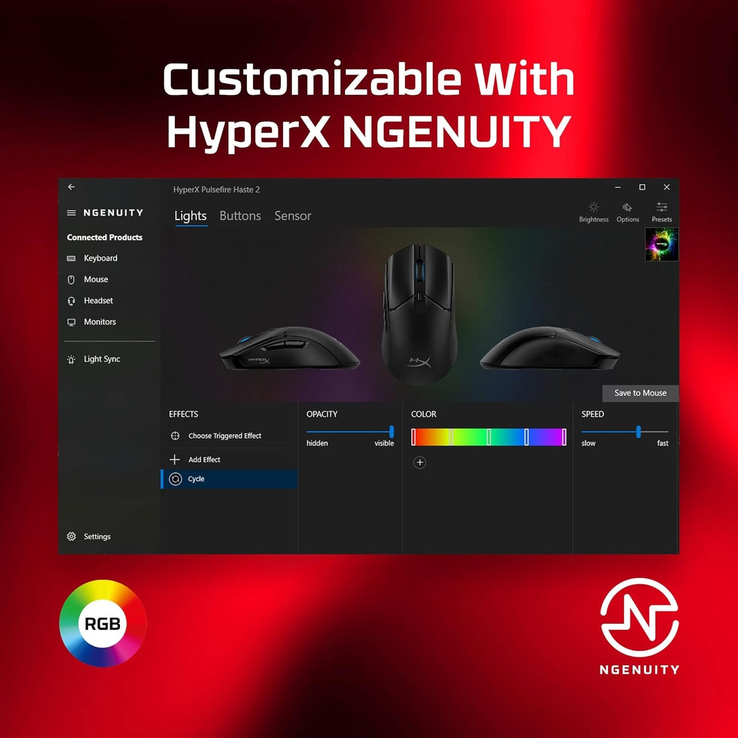 HyperX Pulsefire Haste 2 – Wired Gaming Mouse- Ultra Lightweight, 53g, 8000Hz Polling Rate, Precision Sensor, Hyperflex 2 Cable, Plug and Play – Black or White