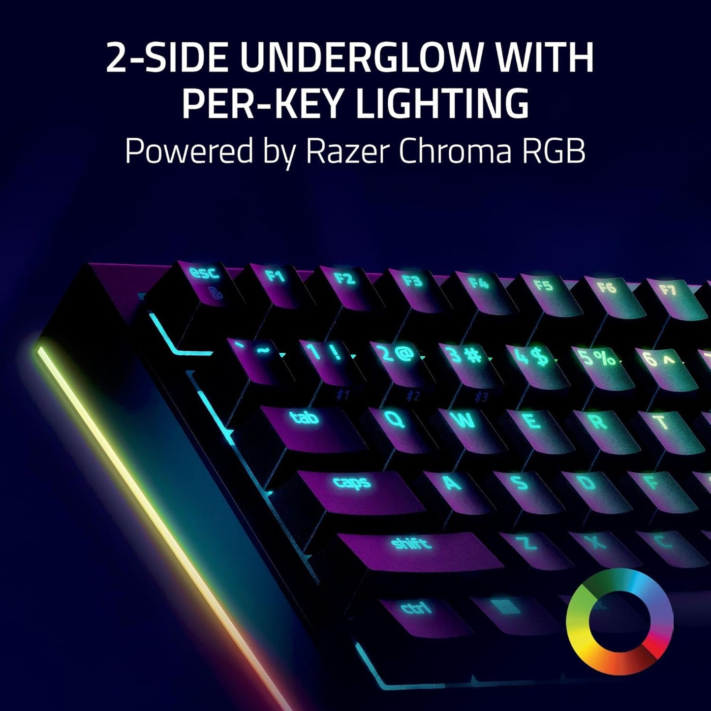 Razer BlackWidow V4 Pro 75% Wireless Gaming Keyboard: OLED Display - True 4K Hz Wireless - Bluetooth - Hot Swappable - Orange Tactile Switches - Command Dial - Snap Tap - Chroma RGB - Wrist Rest