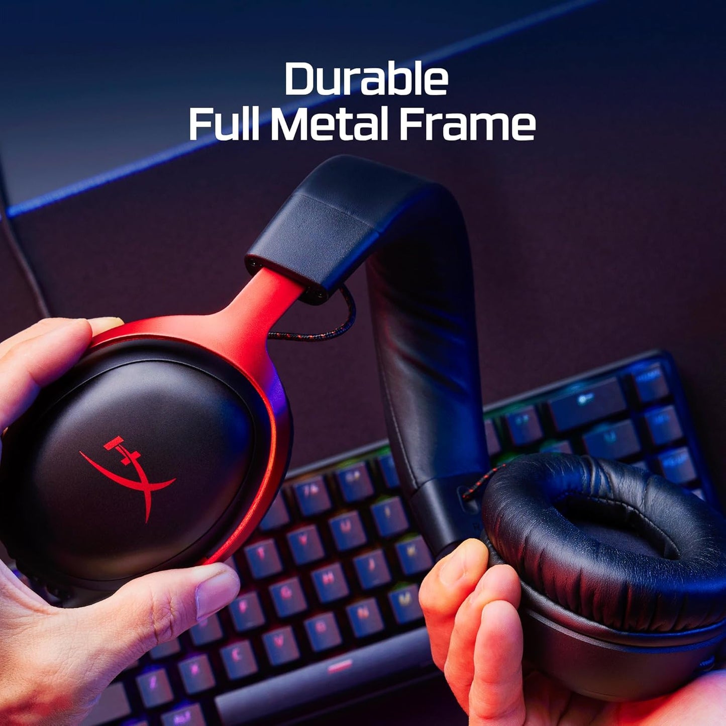 HyperX Cloud III – Wired Gaming Headset, PC, PS5, Xbox Series X|S, Angled 53mm Drivers, DTS, Memory Foam, Durable Frame, Ultra-Clear 10mm Mic, USB-C, USB-A, 3.5mm – Pink