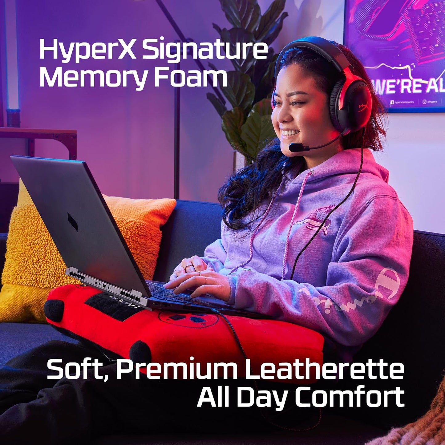 HyperX Cloud III – Wired Gaming Headset, PC, PS5, Xbox Series X|S, Angled 53mm Drivers, DTS, Memory Foam, Durable Frame, Ultra-Clear 10mm Mic, USB-C, USB-A, 3.5mm – Pink