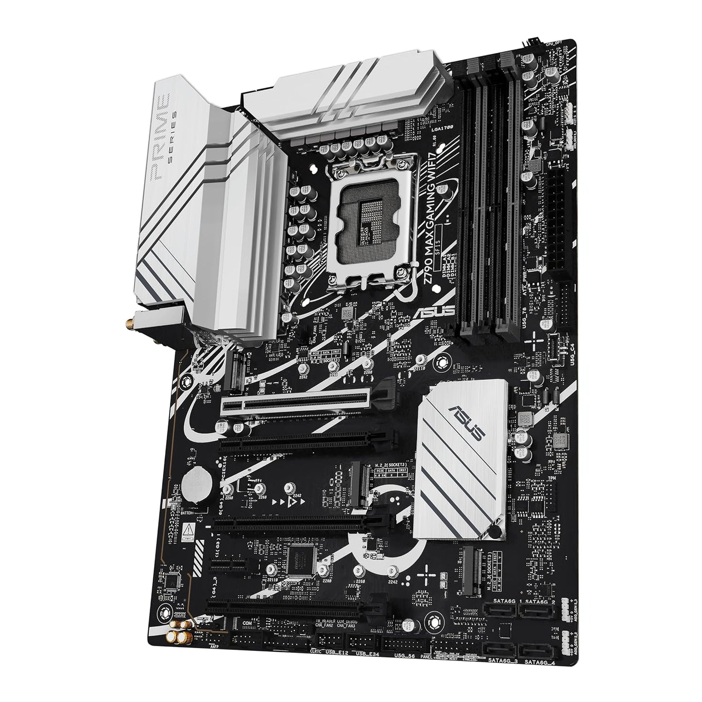 ASUS Z790 MAX Gaming WIFI7 Intel Z790 (LGA 1700) ATX Motherboard with PCIe 5.0, Three M.2 Slots, 14+1 DrMOS, DDR5, WiFi 7, Realtek 1Gb LAN, HDMI, USB 20Gbps Type-C®, Thunderbolt™ (USB4®), Aura Sync