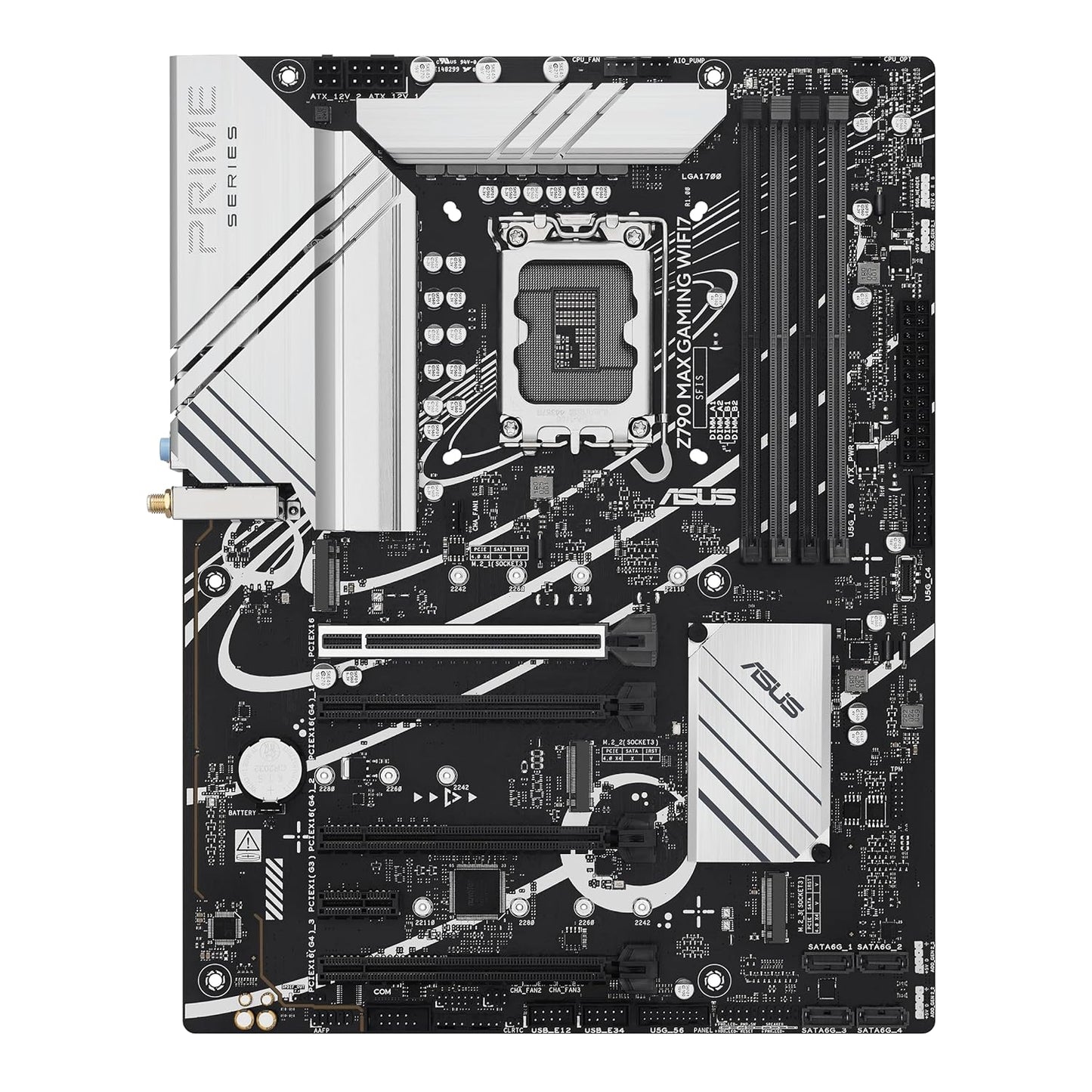 ASUS Z790 MAX Gaming WIFI7 Intel Z790 (LGA 1700) ATX Motherboard with PCIe 5.0, Three M.2 Slots, 14+1 DrMOS, DDR5, WiFi 7, Realtek 1Gb LAN, HDMI, USB 20Gbps Type-C®, Thunderbolt™ (USB4®), Aura Sync