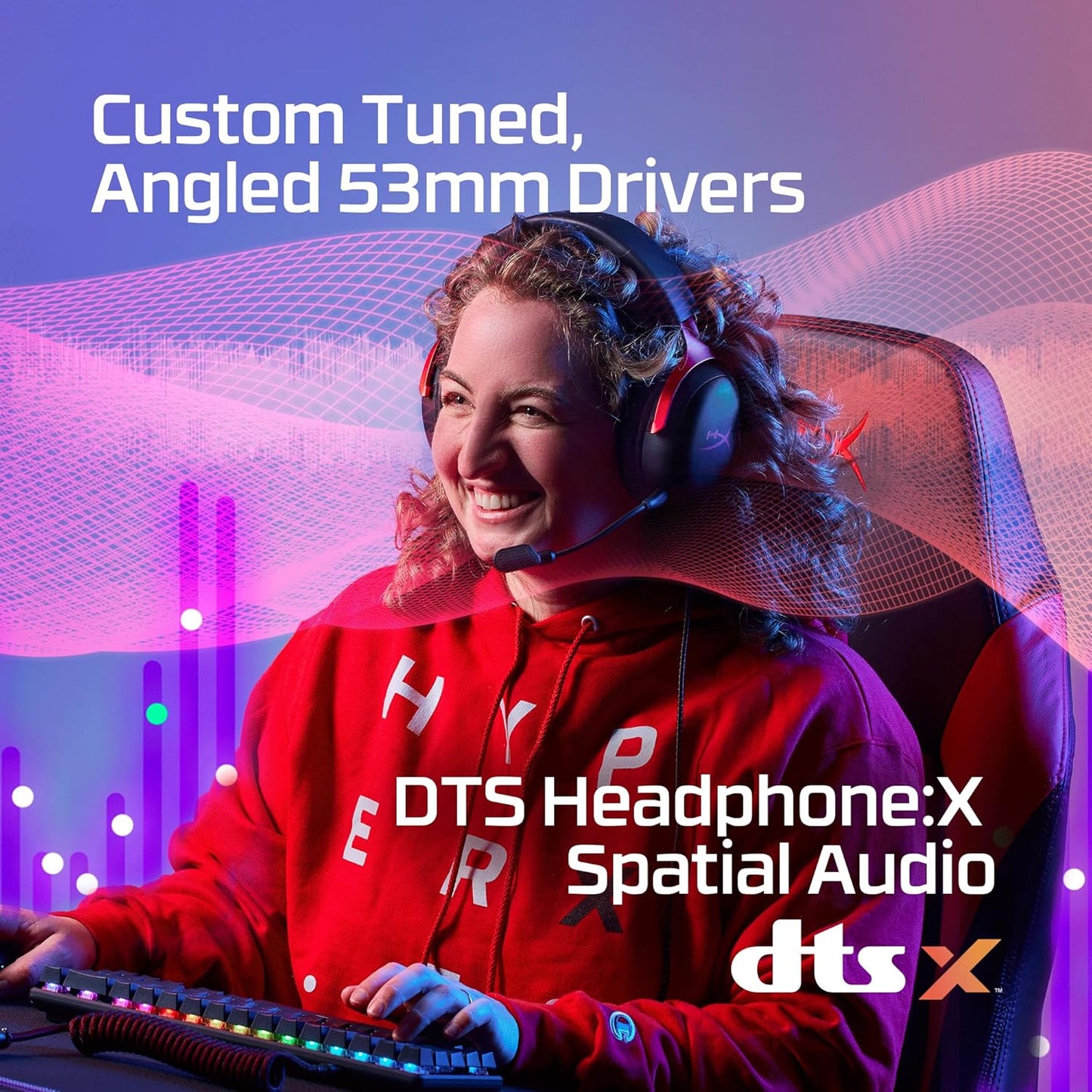 HyperX Cloud III – Wired Gaming Headset, PC, PS5, Xbox Series X|S, Angled 53mm Drivers, DTS, Memory Foam, Durable Frame, Ultra-Clear 10mm Mic, USB-C, USB-A, 3.5mm – Pink