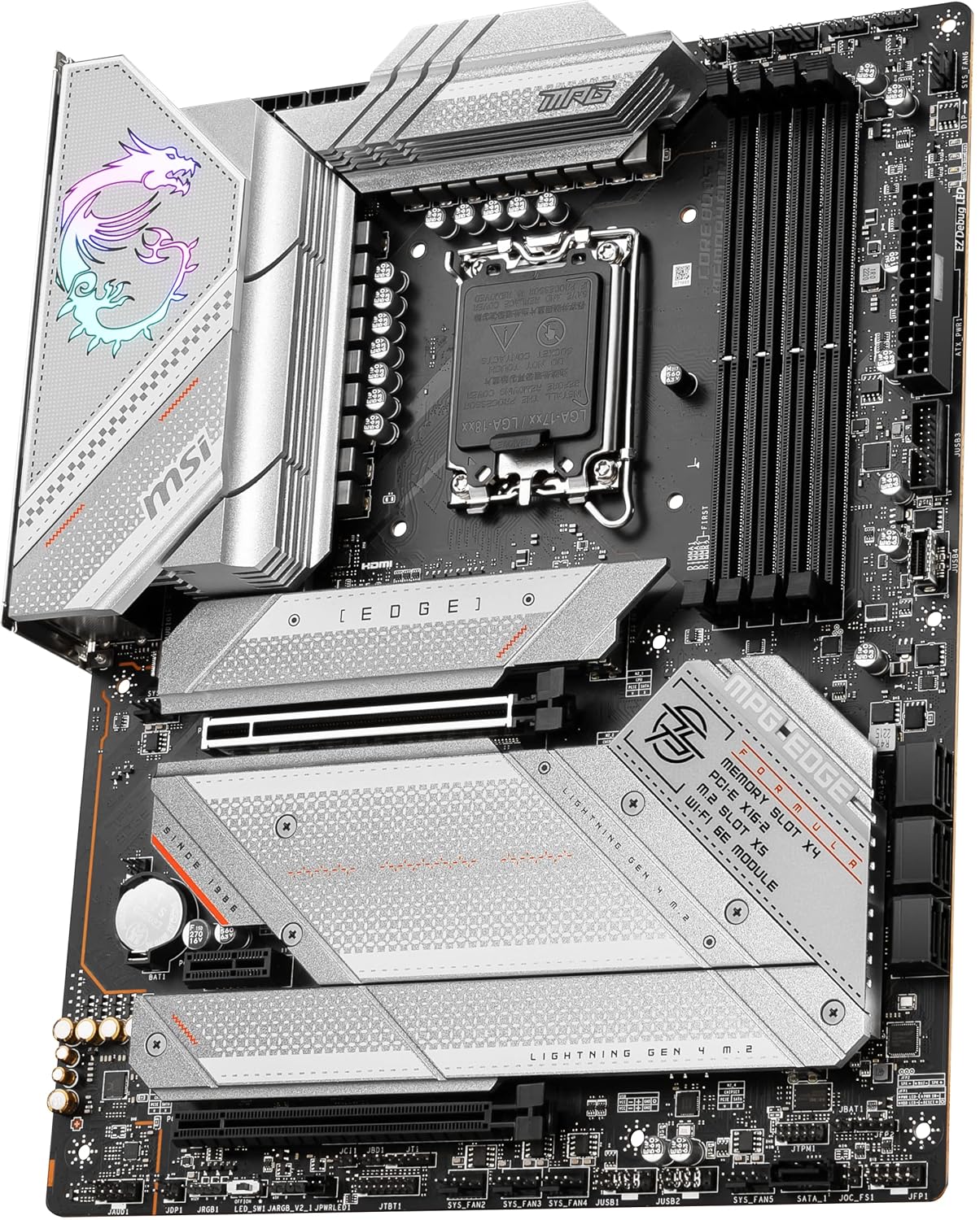 MSI MPG Z790 Edge WiFi Gaming Motherboard (Supports 12th/13th/14th Gen Intel Processors, LGA 1700, DDR5, PCIe 5.0, M.2, 2.5Gbps LAN, USB 3.2 Gen2, Wi-Fi 6E, Bluetooth 5.3, ATX)