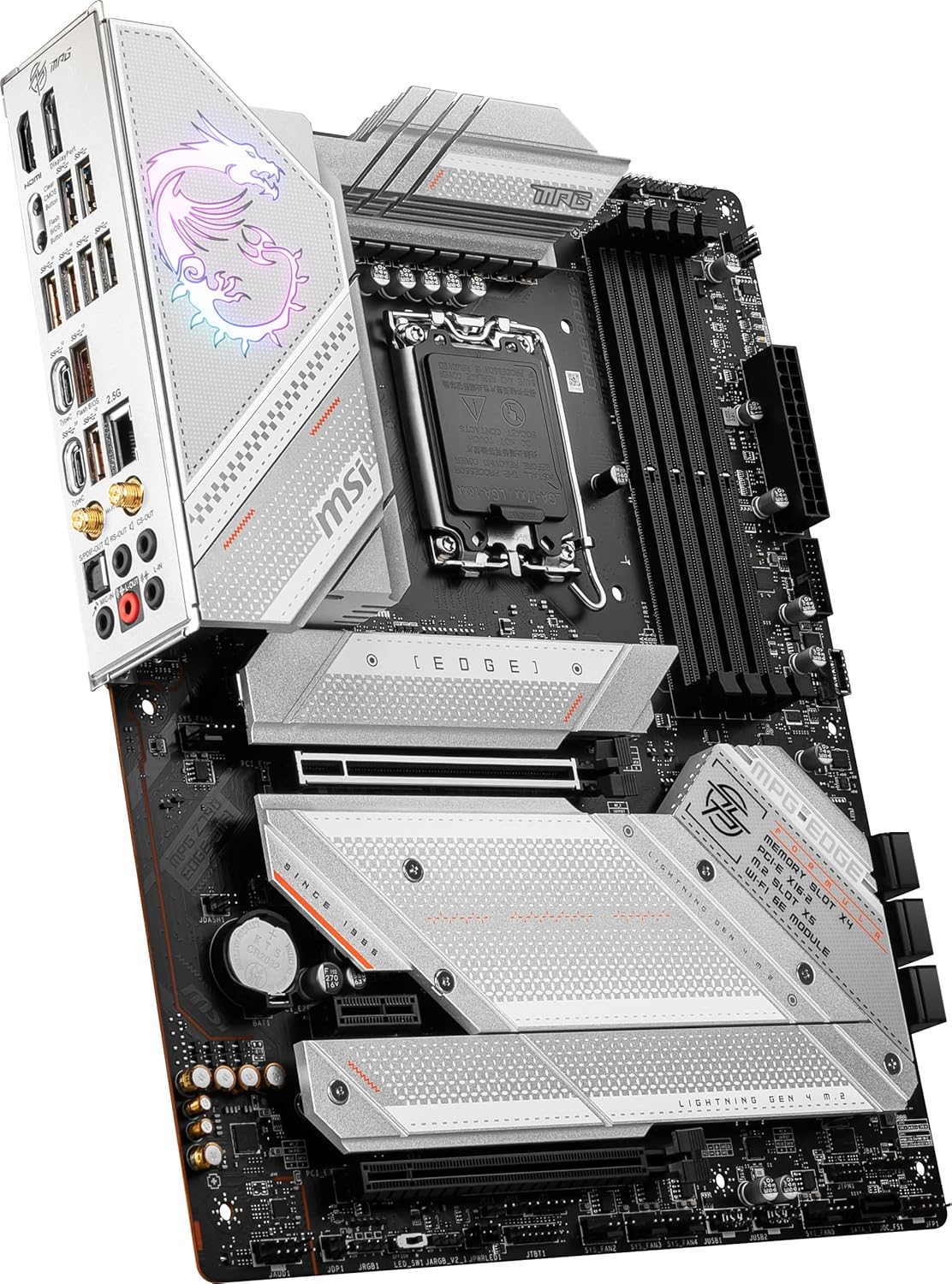 MSI MPG Z790 Edge WiFi Gaming Motherboard (Supports 12th/13th/14th Gen Intel Processors, LGA 1700, DDR5, PCIe 5.0, M.2, 2.5Gbps LAN, USB 3.2 Gen2, Wi-Fi 6E, Bluetooth 5.3, ATX)