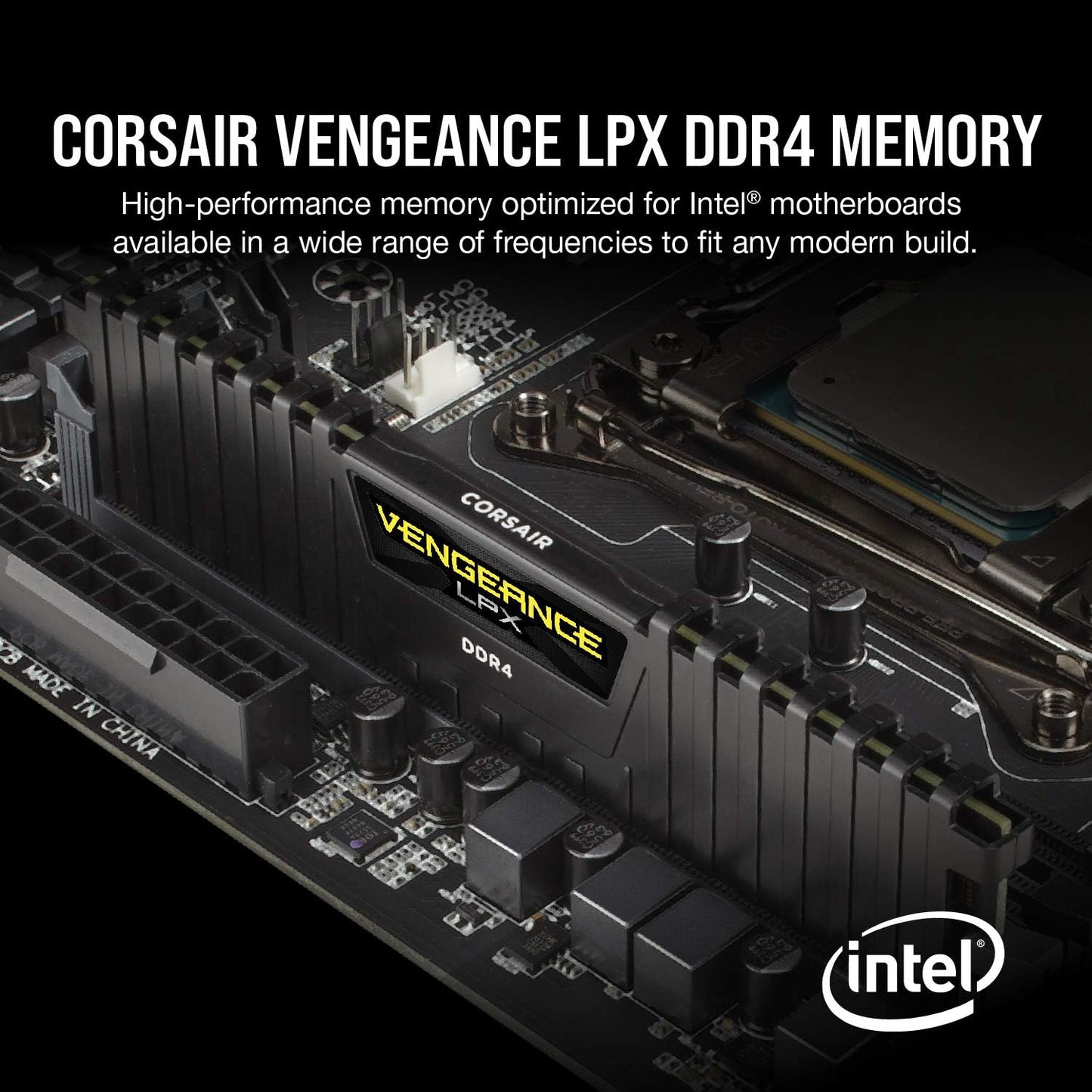 CORSAIR VENGEANCE LPX DDR4 RAM 64GB (2x32GB) 3200MHz CL16-20-20-38 1.35V Intel AMD Desktop Computer Memory - Black (CMK64GX4M2E3200C16)