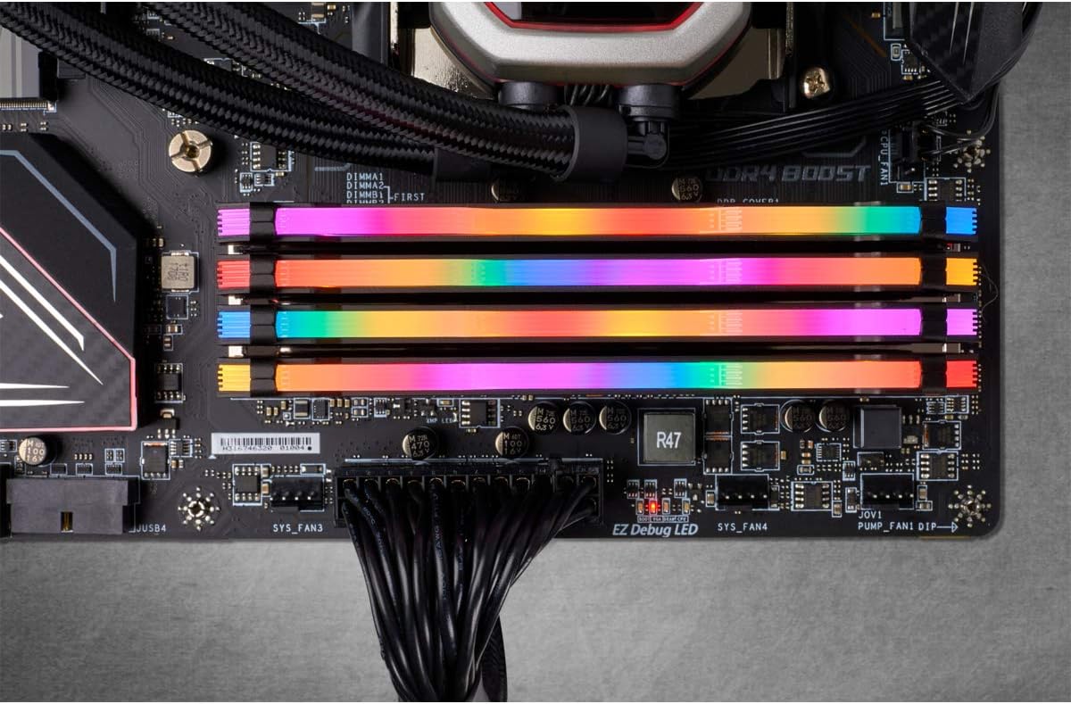 Corsair VENGEANCE RGB PRO 128GB (4x32GB) DDR4 3600 (PC4-28800) C18 Desktop memory – Black
