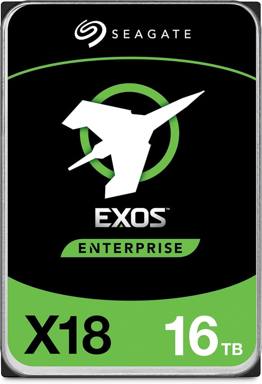 Seagate Exos X18 (14TB/16TB/18TB) Enterprise HDD - CMR 3.5 Inch Hyperscale SATA 6Gb/s, 7200 RPM, 512e and 4Kn FastFormat, Low Latency with Enhanced Caching