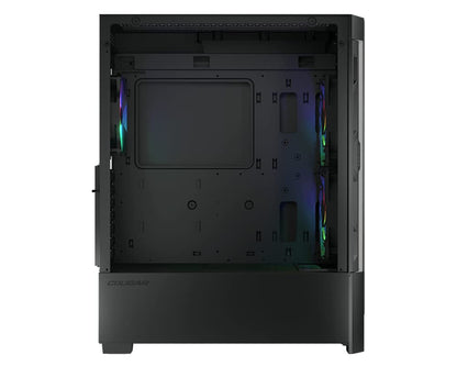 Cougar AIRFACE RGB Mid Tower Case with Brilliant Lighting Scenery and Excellent Cooling Performance (Mesh Front Panel) (Black)