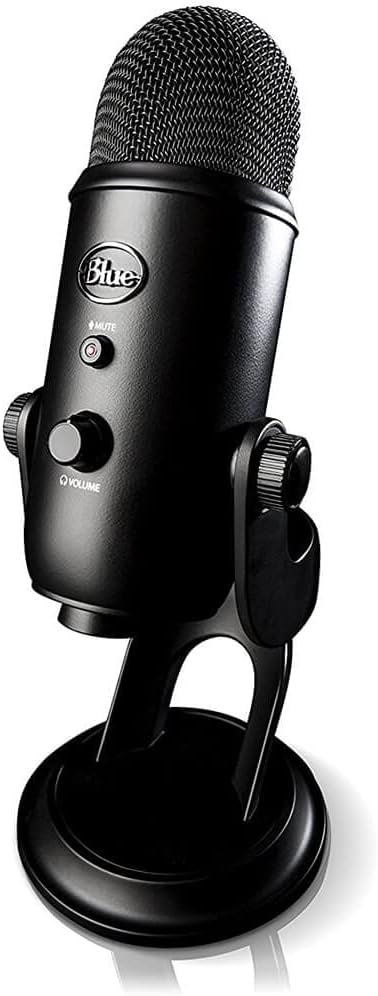 Logitech Creators Blue Yeti USB Microphone for Gaming, Streaming, Podcast, YouTube, Discord, PC, Studio Sound, Plug & Play-Blackout