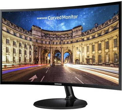 SAMSUNG 27 Inch Curved Computer Monitor, LC27F390FHNXZA LED 60Hz Full HD 1080P Gaming Slim Design for Home &Office, Wholesalehome Mouse Pad Included