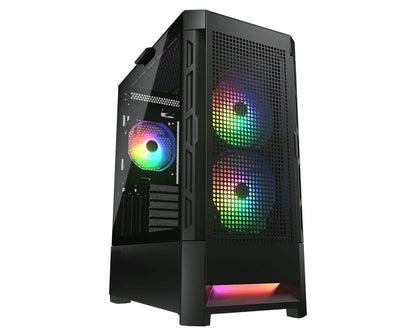 Cougar AIRFACE RGB Mid Tower Case with Brilliant Lighting Scenery and Excellent Cooling Performance (Mesh Front Panel) (Black)