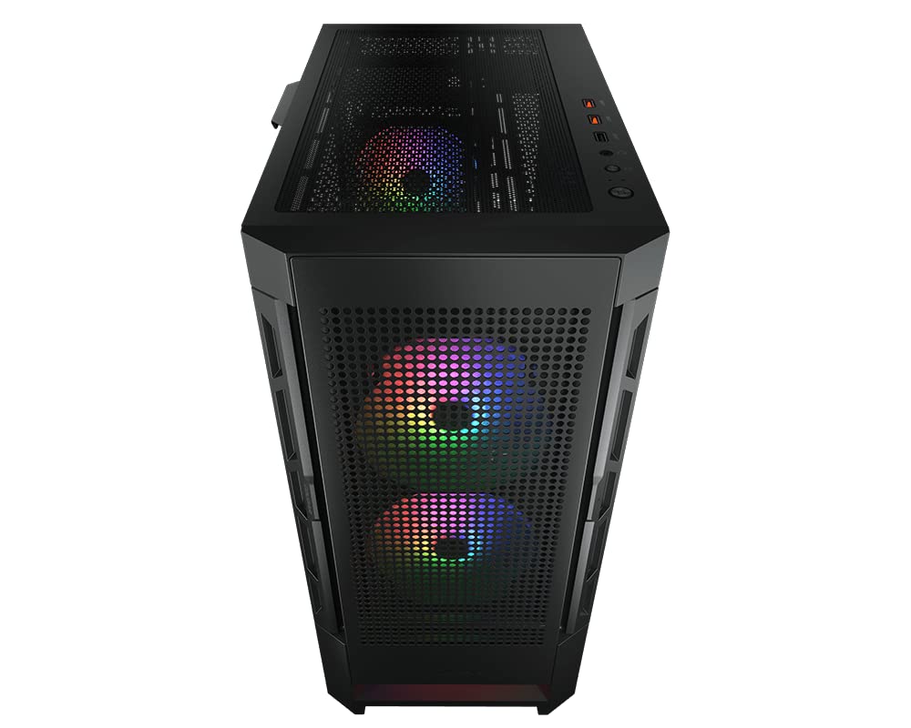 Cougar AIRFACE RGB Mid Tower Case with Brilliant Lighting Scenery and Excellent Cooling Performance (Mesh Front Panel) (Black)
