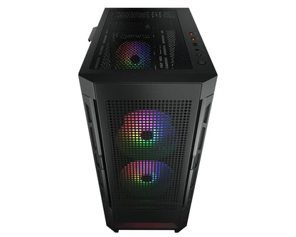 Cougar AIRFACE RGB Mid Tower Case with Brilliant Lighting Scenery and Excellent Cooling Performance (Mesh Front Panel) (Black)