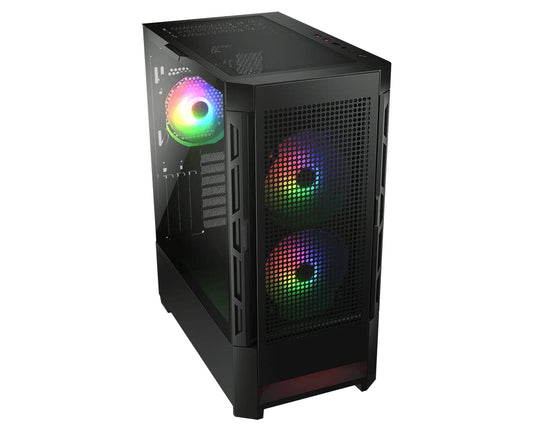 Cougar AIRFACE RGB Mid Tower Case with Brilliant Lighting Scenery and Excellent Cooling Performance (Mesh Front Panel) (Black)