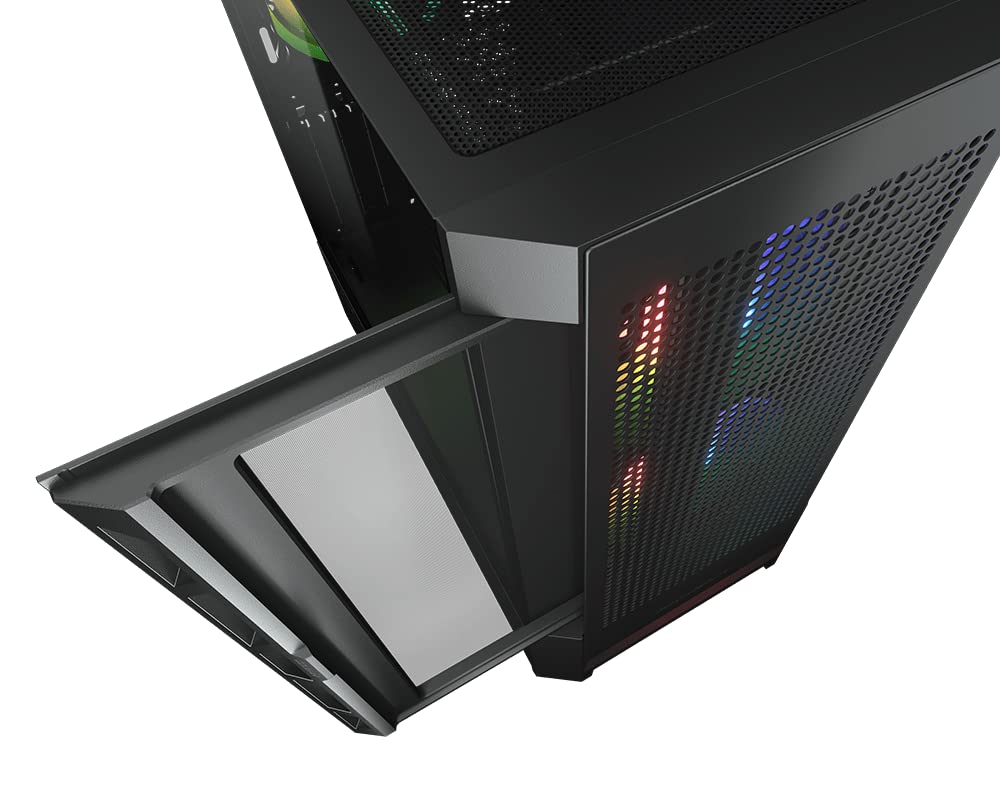 Cougar AIRFACE RGB Mid Tower Case with Brilliant Lighting Scenery and Excellent Cooling Performance (Mesh Front Panel) (Black)