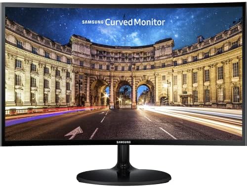 SAMSUNG 27 Inch Curved Computer Monitor, LC27F390FHNXZA LED 60Hz Full HD 1080P Gaming Slim Design for Home &Office, Wholesalehome Mouse Pad Included