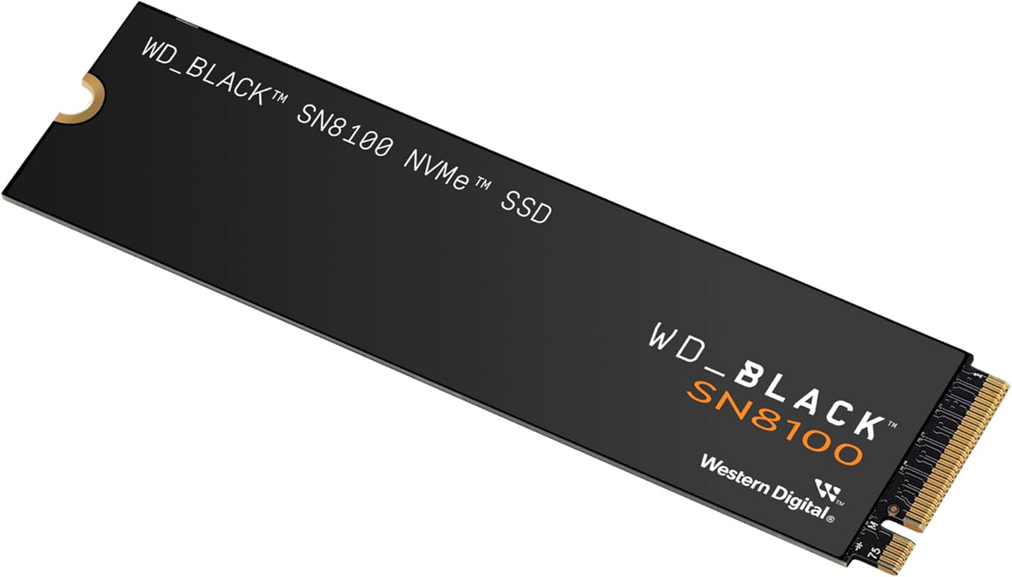WD_BLACK (1TB/2TB/4TB) SN8100 NVMe SSD Internal Solid State Drive - Gen 5 PCIe 5.0x4, M.2 2280, Seq. Read Speeds Up to 14,900 MB/s, Best for AI Applications, Gaming, and Video Editing