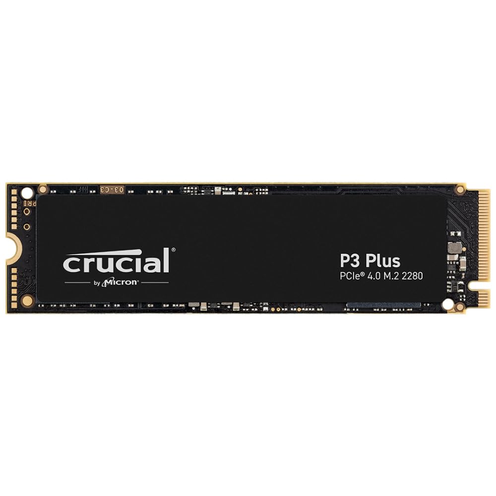 Crucial P3 Plus (500GB/1TB/2TB/4TB) PCIe Gen4 3D NAND NVMe M.2 SSD, up to 5000MB/s