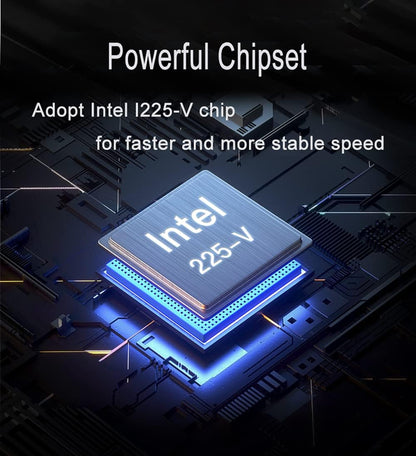 Dual PCIe 3.1 2.5GBase-T Network Adapter with Intel I225-V 2500/1000/100Mbps PCI Express Gigabit Ethernet NIC Card RJ45 LAN Controller for Windows 10/11 with Low Profile Bracket