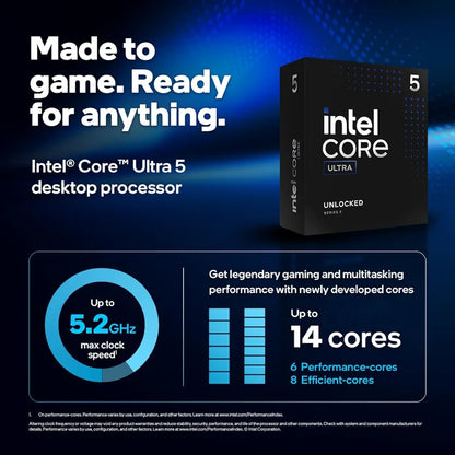 Intel Core Ultra 5 245K - Core Ultra 5 (Series 2) Arrow Lake 14-Core (6P+8E)