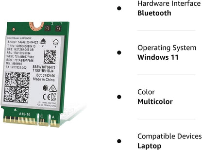 Intel AX210 Tri-Band Wi-Fi 6E Bluetooth 5.3 Network Card for Notebook