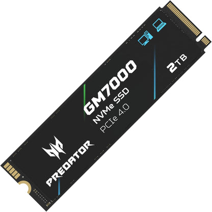 Predator M.2 SSD (500GB/1TB/2TB) GM7000 with DRAM Cache NVMe 1.4 2280 PCIe Gen4×4 Ultra high Speed (Maximum Read: 7400MB/s, max Write: 6700MB/s) 3D NAND TLC Internal SSD Compatible with PS5 Pro