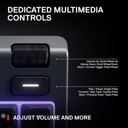 SteelSeries Apex 3 RGB Gaming Keyboard – 10-Zone RGB Illumination – IP32 Water Resistant – Premium Magnetic Wrist Rest (Whisper Quiet Gaming Switch)