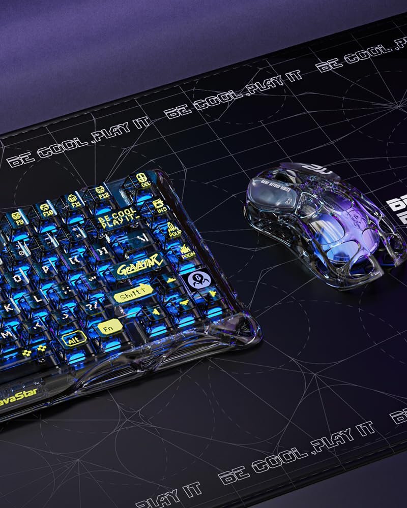 GravaStar Mercury K1 Lite 75% Wireless Gaming Keyboard and Mercury M2 Wireless Gaming Mouse