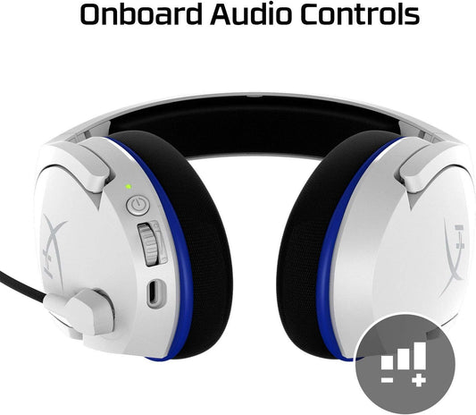 HyperX HHSS1C-KB-WT/G Cloud Stinger Core – Wireless Gaming Headset, for PS4, PS5, PC, Lightweight, Durable Steel Sliders, Noise-Cancelling Microphone - White