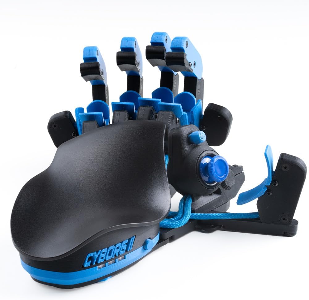 AZERON Gaming Keypad, Programmable One Handed Gaming Keyboard, with Hall Effect Analog Thumbstick and 30 Programmable Keys, 3D Printed Customized Keypad, for Righties (Black, Cyborg ll)