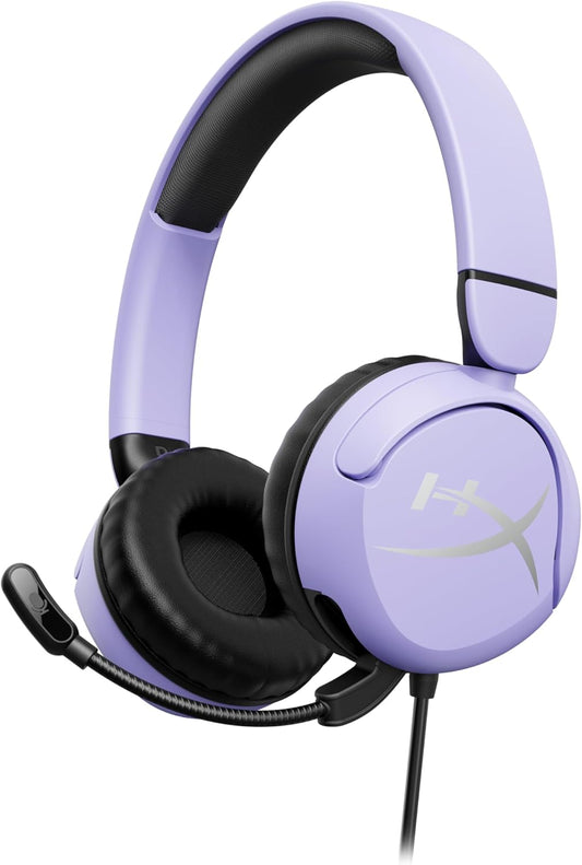 HyperX - Cloud Mini Wired Headset for PC, PS5, PS4, Xbox Series X|S, Xbox One, Nintendo Switch, Chromebook, and Mobile - Lavender or Black Option