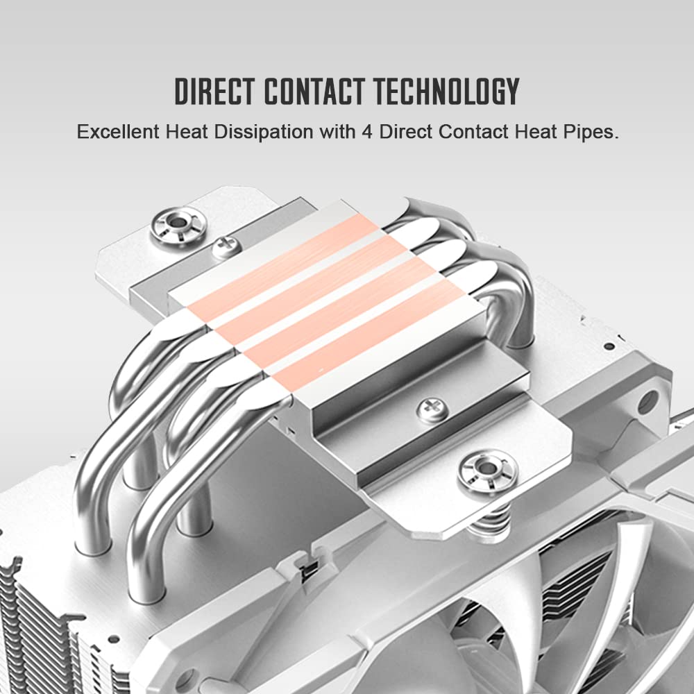 ID-COOLING SE-224-XT CPU Cooler 4 Heatpipes CPU Air Cooler 120mm PWM Fan CPU Fan for Intel LGA1700/115X/1200; AMD AM4/AM5