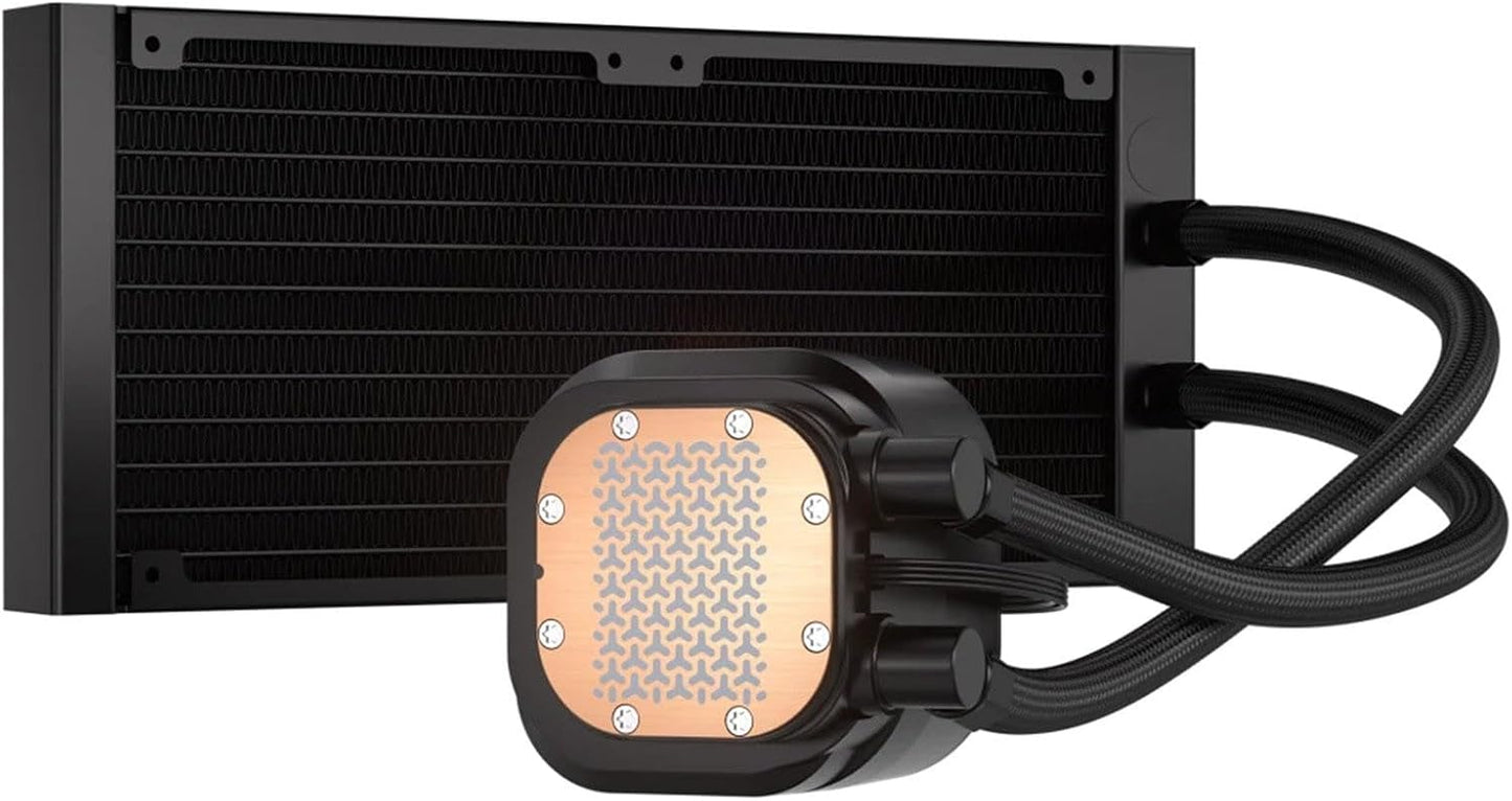 CORSAIR Nautilus 240 RS (ARGB or Non-RGB) Liquid CPU Cooler – 240mm AIO – Low-Noise – Direct Motherboard Connection – Daisy-Chain – Intel LGA 1851/1700, AMD AM5/AM4 – 2X RS120 ARGB Fans Included – Black