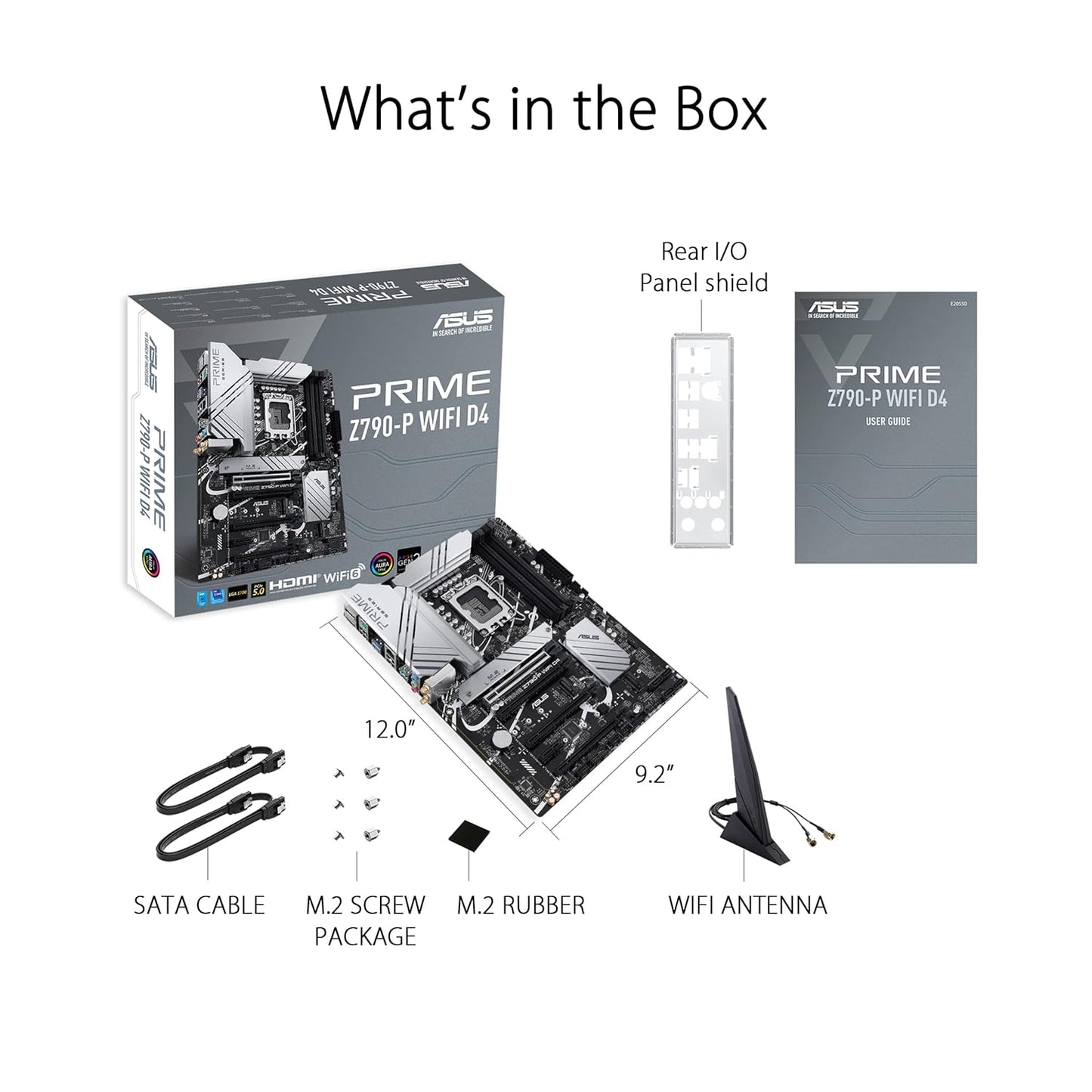 ASUS Prime Z790-P WiFi D4 LGA 1700(Intel 14th,12th&13th Gen) ATX motherboard (PCIe 5.0,DDR4,14+1DrMOS,3x M.2,WiFi 6, Bluetooth v5.2,2.5Gb LAN, front panel USB 3.2 Gen 2 USB Type-C, Thunderbolt 4/USB4)
