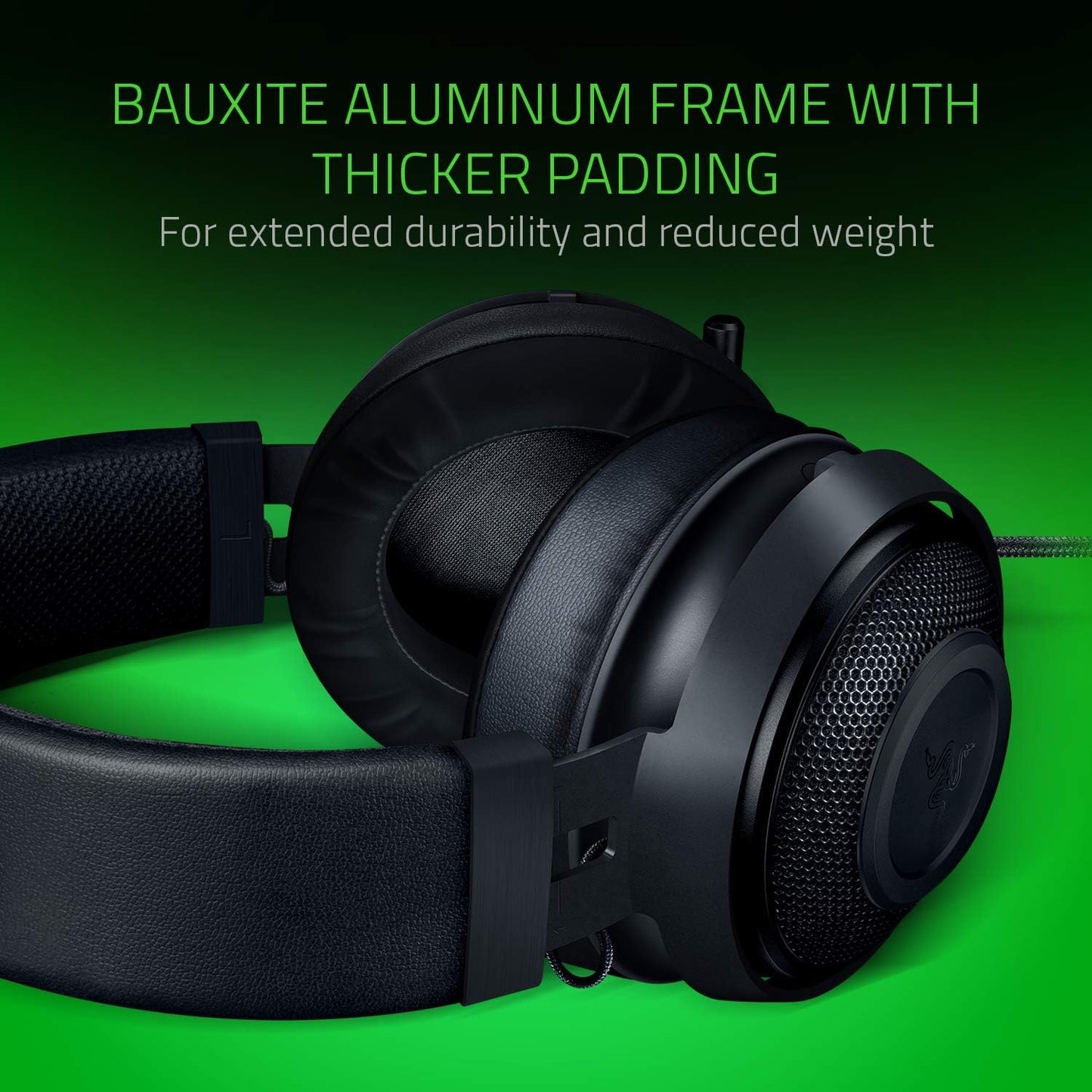 Razer Kraken Gaming Headset: Lightweight Aluminum Frame - Retractable Noise Isolating Microphone - for PC, PS4, PS5, Switch, Xbox One, Xbox Series X & S, Mobile - 3.5 mm Headphone Jack - Multiple Color Options