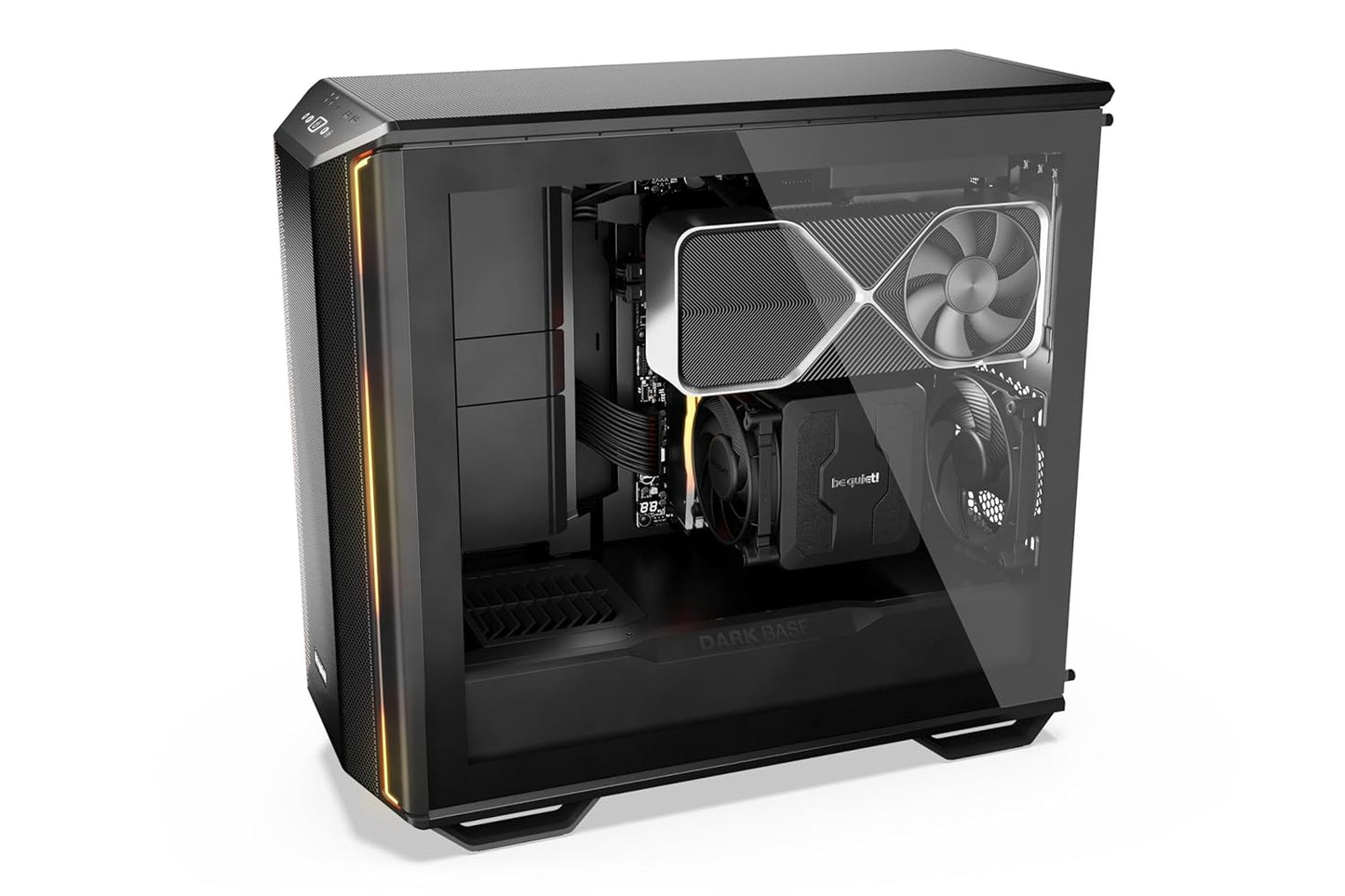 Dark Base 701 Mid Tower PC Case | Mesh Front | Airflow Optimized | 3 Pre-Installed Silent Wings 4 Fans | ARGB Lighting with Controller | Tempered Glass | PWM and ARGB Hub | Black | BGW58
