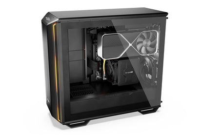 Dark Base 701 Mid Tower PC Case | Mesh Front | Airflow Optimized | 3 Pre-Installed Silent Wings 4 Fans | ARGB Lighting with Controller | Tempered Glass | PWM and ARGB Hub | Black | BGW58