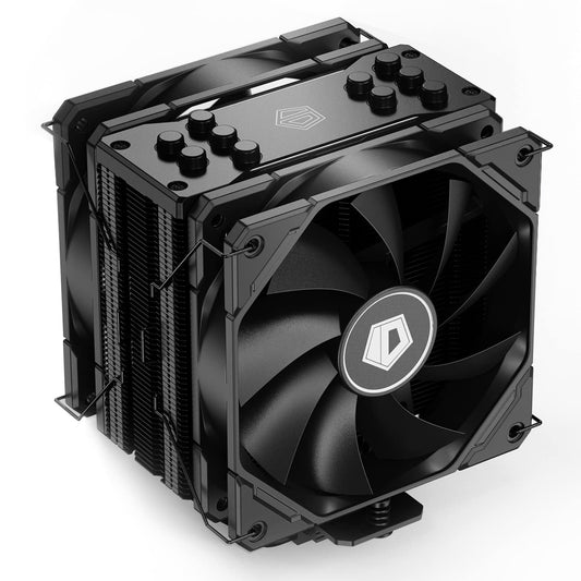 ID-COOLING SE-225-XT BLACK V2 CPU Cooler 5 Heatpipes CPU Air Cooler 2x120mm Push-Pull PWM Fans CPU Fan for Intel/AMD, LGA 1700 Compatible