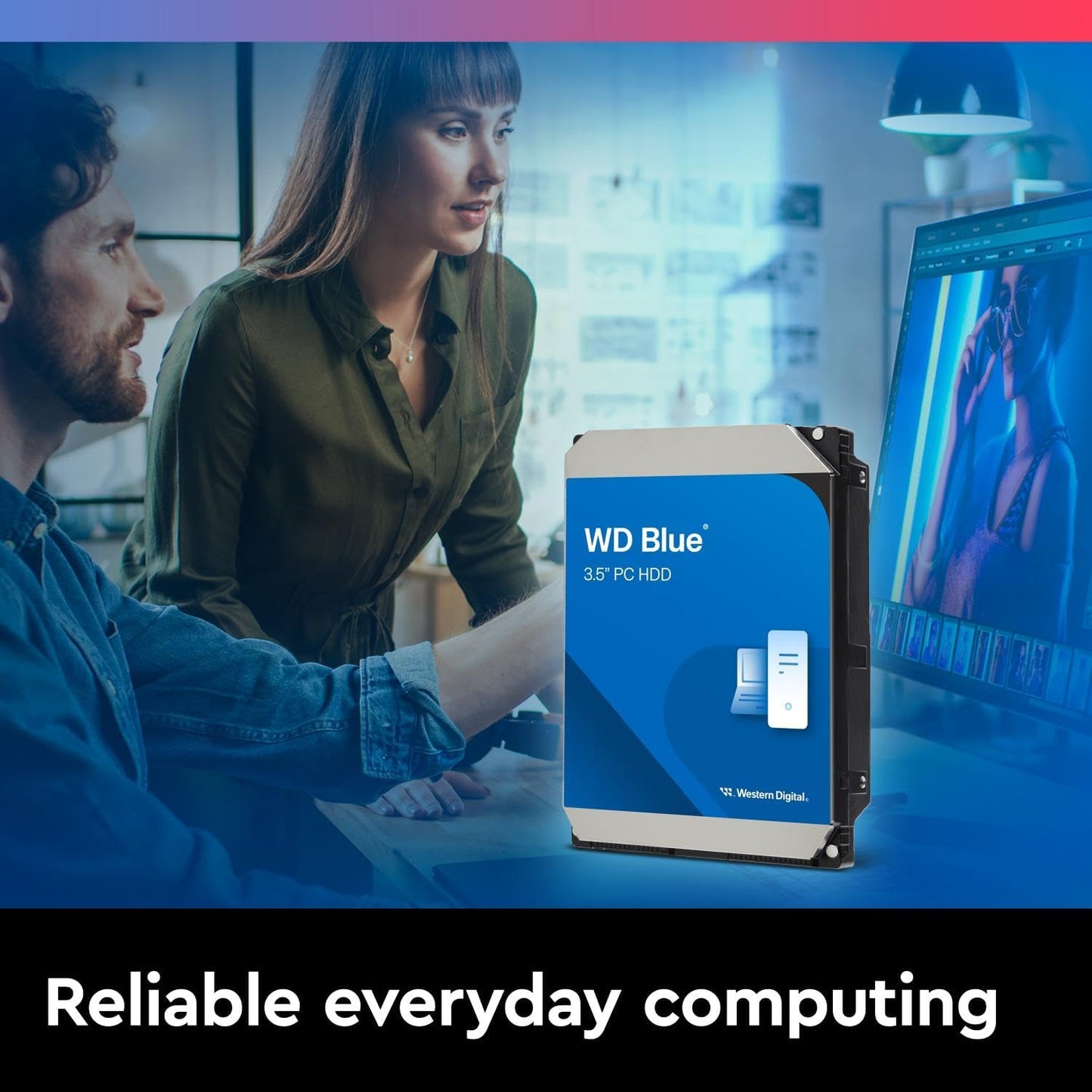 Western Digital (1TB/2TB/3TB/4TB/6TB/8TB) WD Blue PC Internal Hard Drive - 7200 RPM Class, SATA 6 Gb/s, 256 MB Cache, 3.5"