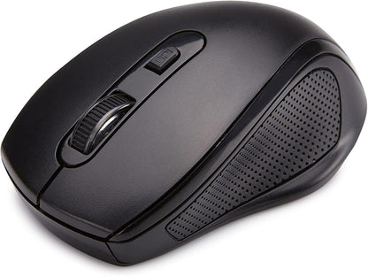 Ergonomic Wireless Keyboard and Mouse Combo for Comfortable PC and Laptop Use, 2.4 GHz USB, Black