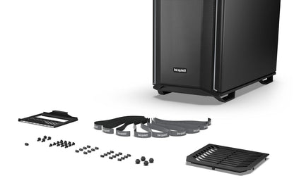Dark Base 701 Mid Tower PC Case | Mesh Front | Airflow Optimized | 3 Pre-Installed Silent Wings 4 Fans | ARGB Lighting with Controller | Tempered Glass | PWM and ARGB Hub | Black | BGW58