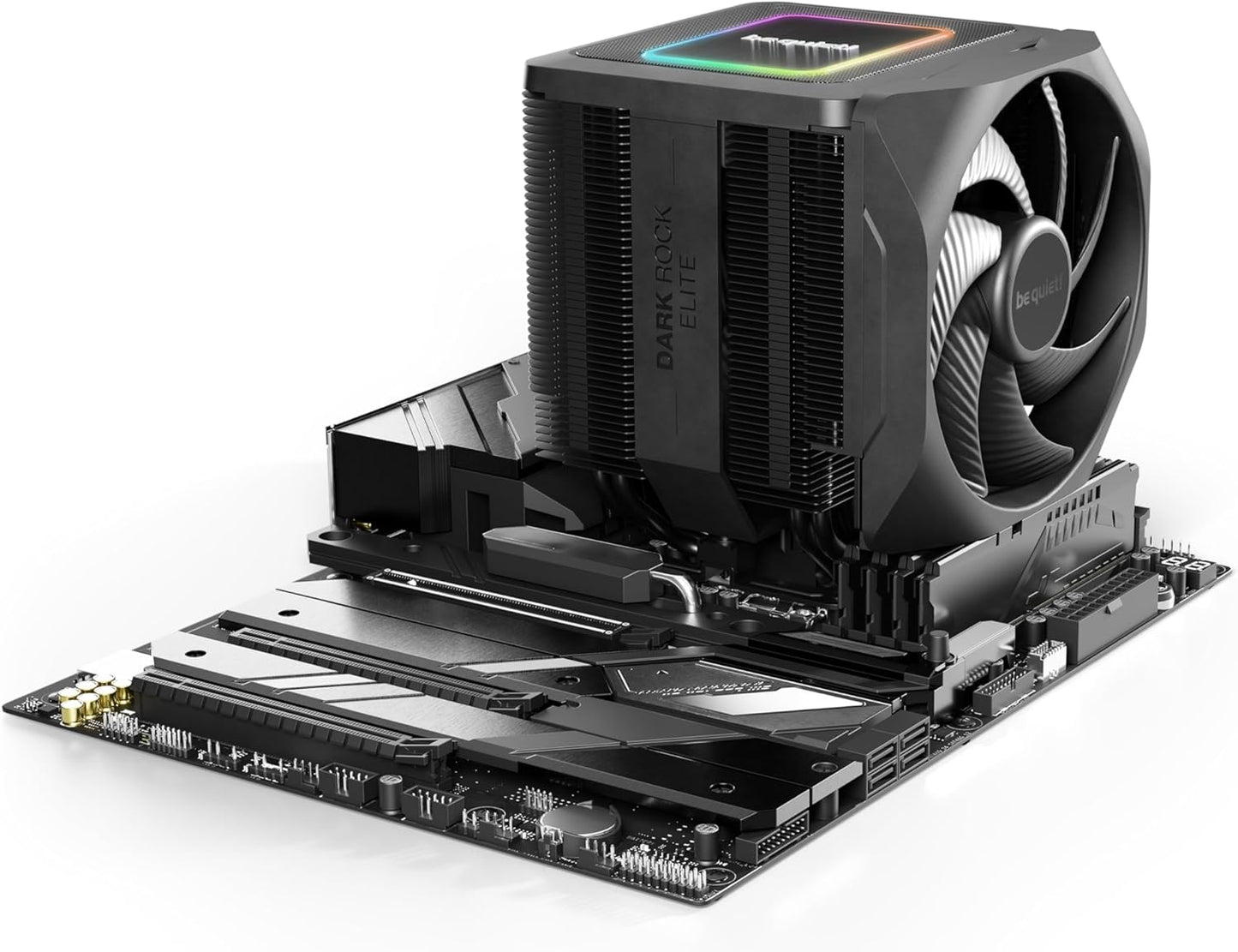 be quiet! Dark Rock Elite Air CPU Cooler | 2X Silent Wings 135mm PWM Fans | Speed Switch with 2 Modes | High-Performance Heat Pipes | Front Fan Rail System | Enhanced RAM Compatibility | BK037