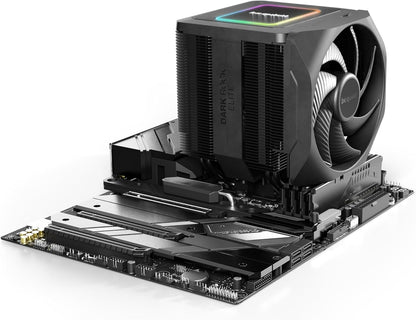 be quiet! Dark Rock Elite Air CPU Cooler | 2X Silent Wings 135mm PWM Fans | Speed Switch with 2 Modes | High-Performance Heat Pipes | Front Fan Rail System | Enhanced RAM Compatibility | BK037