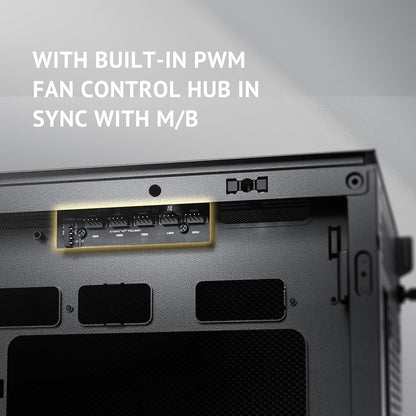 Antec Flux SE, Sound-Dampening Side Panels, 5 x PWM Fans Included, Front Panel with Walnut Wood, Type-C, 420mm Radiator& Back Connect Motherboard Support, Silent Case, Mid E-ATX Tower PC Case