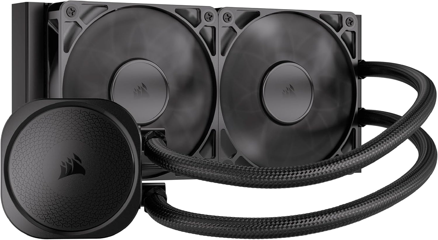 CORSAIR Nautilus 240 RS (ARGB or Non-RGB) Liquid CPU Cooler – 240mm AIO – Low-Noise – Direct Motherboard Connection – Daisy-Chain – Intel LGA 1851/1700, AMD AM5/AM4 – 2X RS120 ARGB Fans Included – Black