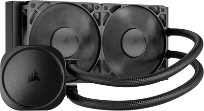 CORSAIR Nautilus 240 RS (ARGB or Non-RGB) Liquid CPU Cooler – 240mm AIO – Low-Noise – Direct Motherboard Connection – Daisy-Chain – Intel LGA 1851/1700, AMD AM5/AM4 – 2X RS120 ARGB Fans Included – Black